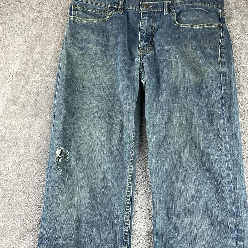 Levis 511 Slim Fit Straight Leg Jeans Mens 34x31 Green Blue Medium Wash Mid Rise